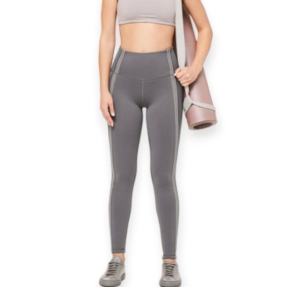 LULULEMON Power Lines Pant *28" Titanium / Dark Chrome SZ 6 - Picture 3 of 9